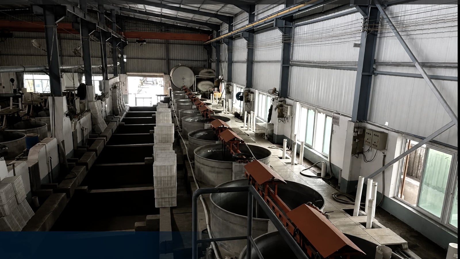 Agar production equipment area